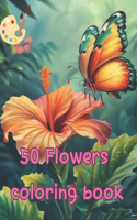 Coloring book flower for kid 8 - 12
