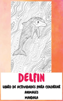 Libro de actividades para colorear - Mandala - Animales - Delfín