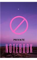 Private Notebook: Record your private thoughts - hopes and dreams - keep in safe place -150 pages, Half Wide Ruled / Half Blank, hardy durable Matte cover.