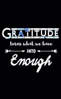 Gratitude Turns What we have into enough