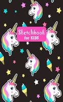 Sketchbook for Kids: Pretty Unicorn Large Sketch Book for Drawing, Writing, Painting, Sketching, Doodling and Activity Book- Birthday and Christmas Gift Ideas for Kids, 