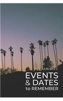 JAN-DEC Events & Dates to Remember