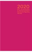 2020 Planner - One Day Per Page Diary 366 Days: Jan 1, 2020 to Dec 31, 2020 - Fully Lined and Dated Journal with extra pages for Notes - Orange and Pink
