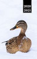 Duck Geese Goose Mallard Duckling Week Planner Weekly Organizer Calendar 2020 / 2021 - Snow Season