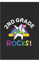 2nd Grade Rocks!: 2nd Grade Composition Notebook, Dabbing Unicorn Journal, Ruled Paper For Notes and Assignments, Back To School Workbook