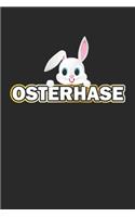 Osterhase: Notizbuch, Notizheft, Notizblock - Lustige Geschenk-Idee zu Ostern- Karo - A5 - 120 Seiten