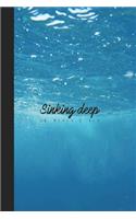 Sinking Deep: 6" x 9" Blank Lined Writing Journal With Christian Themed Cover - Wide Rule Notebook 120 Pages