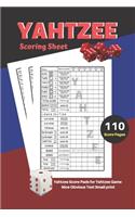 Yahtzee Scoring Sheet