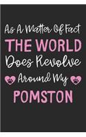 As A Matter Of Fact The World Does Revolve Around My Pomston: Lined Journal, 120 Pages, 6 x 9, Pomston Dog Gift Idea, Black Matte Finish (As A Matter Of Fact The World Does Revolve Around My Pomston Journal)