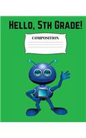 Composition: Back To School Notebooks For Boys: Book For Elementary School Kids: 200 Pages, 7.5 x 9.25 Inches, Wide Rule