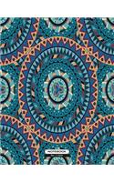 Notebook: Mandala cover and Dot Graph Line Sketch pages, Extra large (8.5 x 11) inches, 110 pages, White paper, Sketch, Draw and Paint(1 Mandala Notebook)