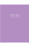 2019-2021 Weekly Planner: Large Three Year Planner with Purple Cover