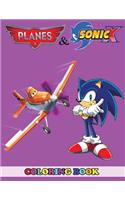 Planes and Sonic X Coloring Book: 2 in 1 Coloring Book for Kids and Adults, Activity Book, Great Starter Book for Children with Fun, Easy, and Relaxing Coloring Pages