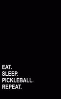 Eat Sleep Pickleball Repeat: Graph Paper Notebook: 1/2 Inch Squares, Blank Graphing Paper with Borders