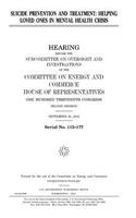 Suicide prevention and treatment