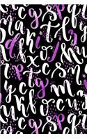 Journal Notebook Sparkly Letters Pattern 6