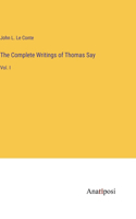 Complete Writings of Thomas Say