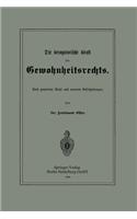 Die derogatorische Kraft des Gewohnheitsrechts