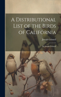 Distributional List of the Birds of California