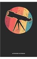 Astronomy Notebook: Dotted Log Book For Astronomer And Scientist: Asteroid Journal - Vintage Retro Telescope Gift
