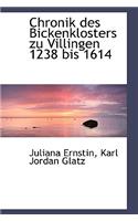 Chronik Des Bickenklosters Zu Villingen 1238 Bis 1614
