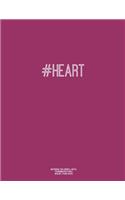 Notebook for Cornell Notes, 120 Numbered Pages, #HEART, Plum Cover: For Taking Cornell Notes, Personal Index, 8.5"x11", Hashtag Series, Genius Edition