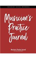 Musician's Practice Journal (red/black stripe edition)