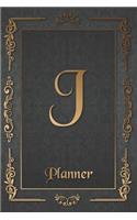 J: Letter Journal Monogram Minimalist Lined Notebook To Do List Undated Daily Planner for Personal and Business Activities with Check Boxes to Help you