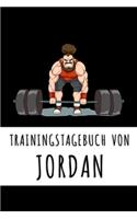 Trainingstagebuch von Jordan: Personalisierter Tagesplaner für dein Fitness- und Krafttraining im Fitnessstudio oder Zuhause