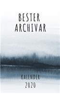 BESTER Archivar KALENDER 2020: Cooles Geschenk für einen Archivar - Kalender Geschenkidee für das Jahr 2020 im White Black Design - mit zusätzlicher Jahresübersicht und Kontaktlis