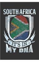 South Africa It's In My DNA: South African Thumbprint Flag Diary Planner Notebook Journal 6x9 Personalized Customized Gift For Patriotic South African With there Heritage And Ro