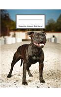 Composition Notebook - Bullet Journal: American Staffordshire Terrier - 109 pages 8.5"x11" - Dotted Journal - Grid Notebook - Gift For Kids Teenager Adult Teacher Student - Journal - Dog 