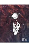 Galaxy Composition Book: Astronomy Saturn Square Graph Paper (5 X 5) Journal Notebook for Math and Science Class Large (8.5 X 11) Soft Matte Cover