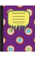 Composition Book 100 Sheet/200 Pages 8.5 X 11 In.-Wide Ruled- Eyeballs