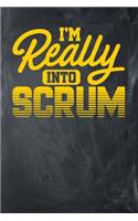 I'm Really Into Scrum: Chalkboard, Yellow Design, Blank College Ruled Line Paper Journal Notebook for Project Managers and Their Families. (Agile and Scrum 6 x 9 inch Comp