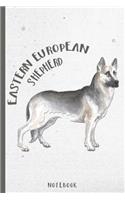 Eastern European Shepherd Dog: Wide Ruled Notebook