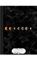 Trappist-1 7 Planet Lineup Composition Notebook: College Ruled 93/4 X 71/2 100 Sheets 200 Pages for Writing