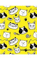 Unruled Composition Notebook: Sketch Notebook, Unlined Sketchbook, Cat Kitty Blank Notebook Paper, Composition Journal(5 Unlined Journal)