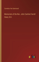 Memorials of the Rev. John Cantine Farrell Hoes, D.D.