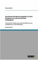 Das Konstrukt Markenloyalität vor dem Hintergrund unterschiedlicher Zielgruppen: Theoretische Fundierung, empirische Befunde und Implikationen für das Marketing(German)