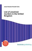 List of Unsolved Murders in the United Kingdom: (English)