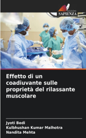 Effetto di un coadiuvante sulle proprietà del rilassante muscolare