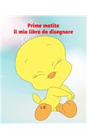 Prime matite: il mio libro da disegnare: Libro da disegnare - I miei primi disegni - Libro per bambini piccoli - Un libro di ricordi per il bimbo e i genitori - 5