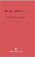 Politics in Rhodesia