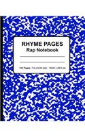 Rhyme Pages Rap Notebook