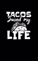 Tacos Saved My Life: Mexican Food Lover Themed College Ruled Lined Notebook