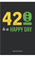 420 Notebooks: Cannabis Weed Notebook 100 Pages, White Paper, 6x9 Inches, Matte Softcover