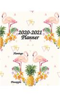 2020-2021 Planner Flamingo Pineapple