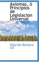 Axiomas, Principios de Legislacion Universal
