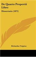 de Quarto Propertii Libro: Dissertatio (1872)
